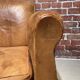 Brown leather armchair