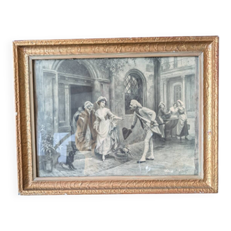 Tableau lithographie Jules Girardet