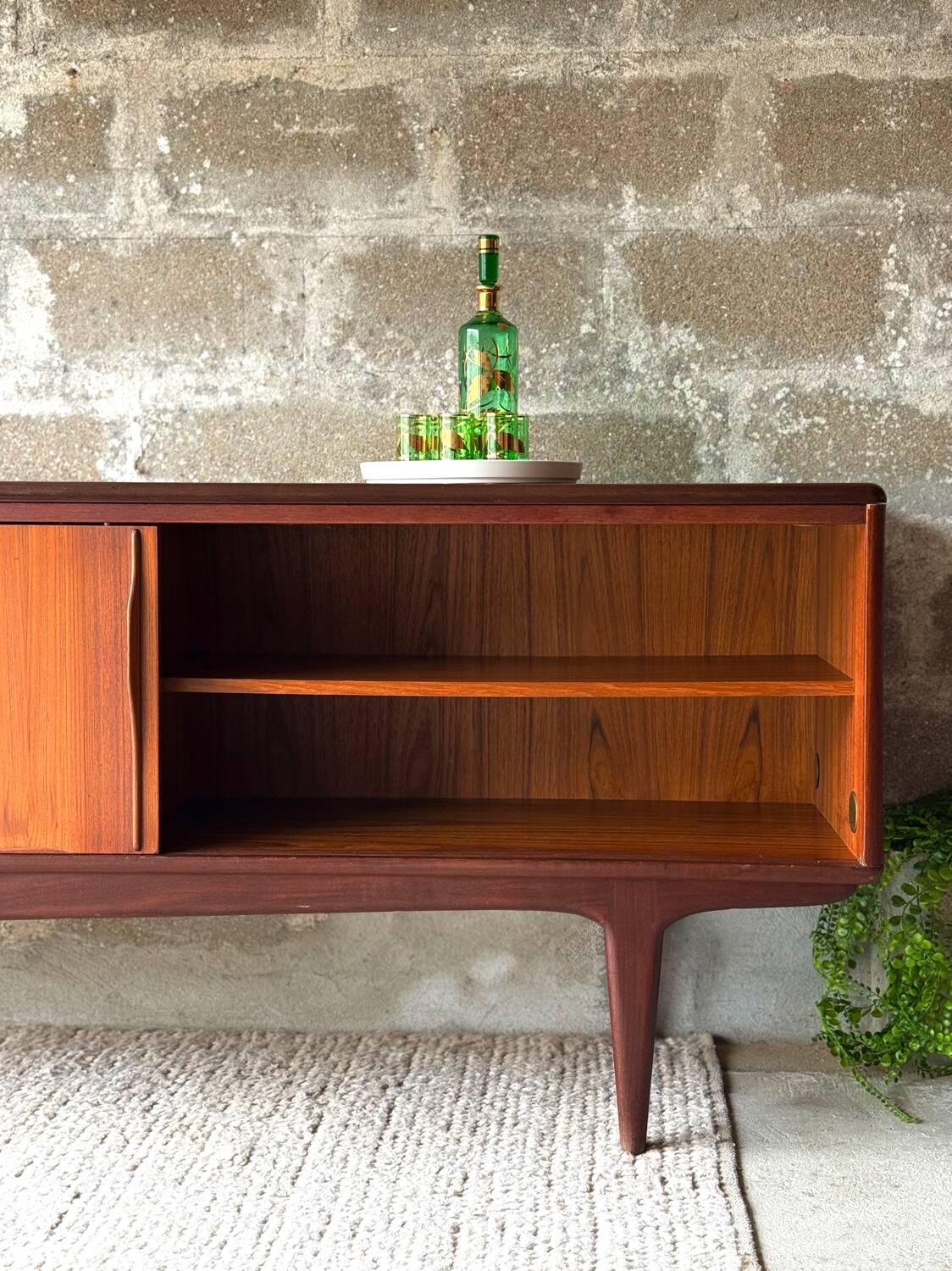 Scandinavian enfilade in teak, solid wood, 1960s/70s.