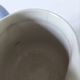 Duo of pastel ceramic milk jugs – Lavender blue & vintage cream