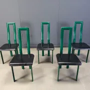 Italian Model Regia Dining Chairs by Antonello Mosca for Ycami, 1980s, set of 5