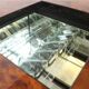 Paul michel burl wood multi functional coffee table and dry bar