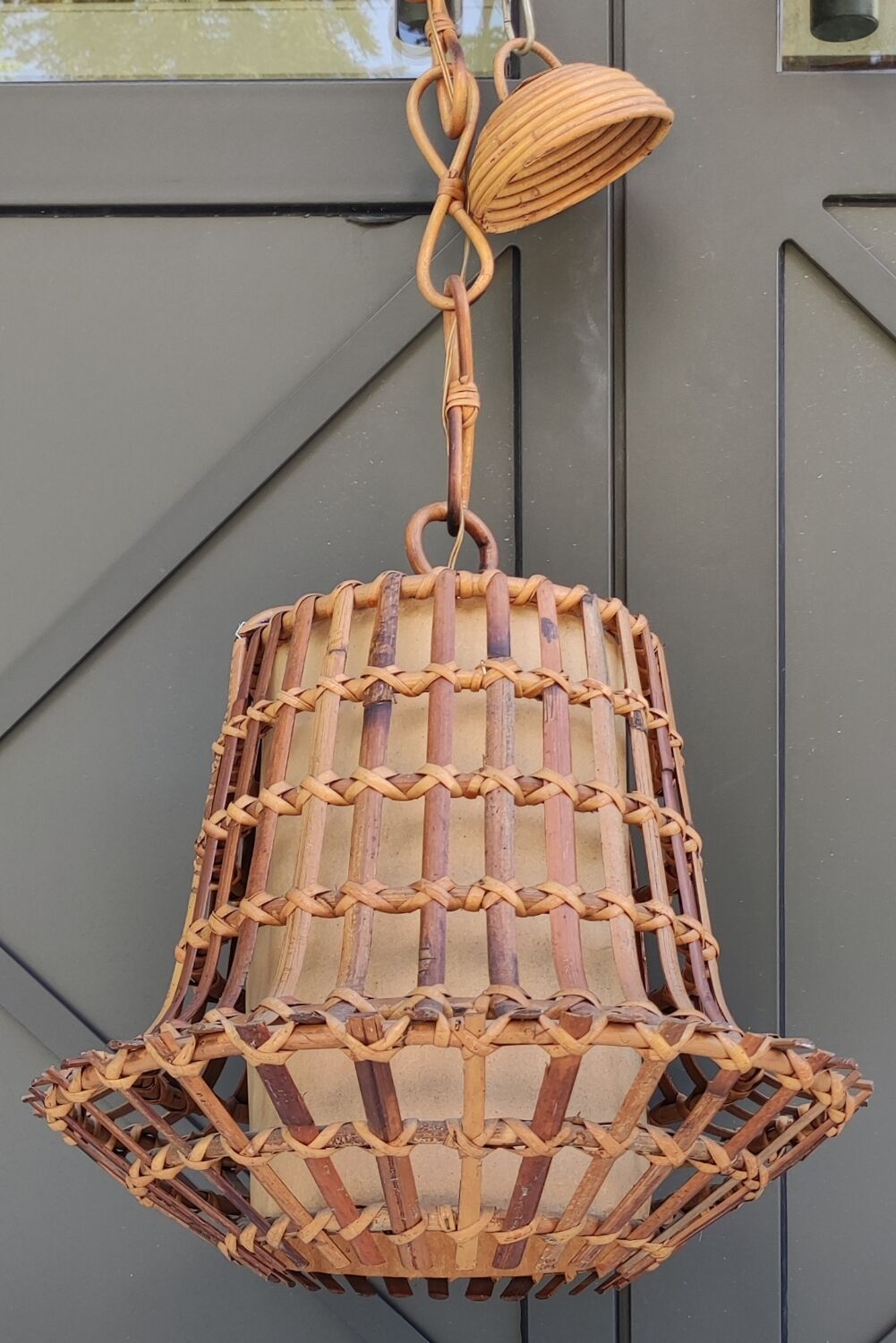 Large rattan suspension in the 1960s