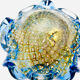Coupe Murano – Bullicante - inclusion Or & Argent  – Circa 1960