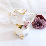 Amphora-shaped earthenware vase with floral slip BASSANO Italy