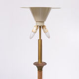 Hollywood Regency Suede Floor Lamp 1970s France