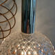 Glass pendant lamp with bubble patterns - 1960s