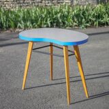 Table haricot formica et pieds compas, table bureau, table d'appoint, table vintage, 60's