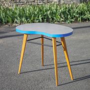 Table haricot formica et pieds compas, table bureau, table d'appoint, table vintage, 60's