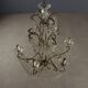 Antique gilded iron chandelier with 6 lights, Italy, early 20th century.