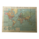 Planisphère mappemonde Taride vintage 1976