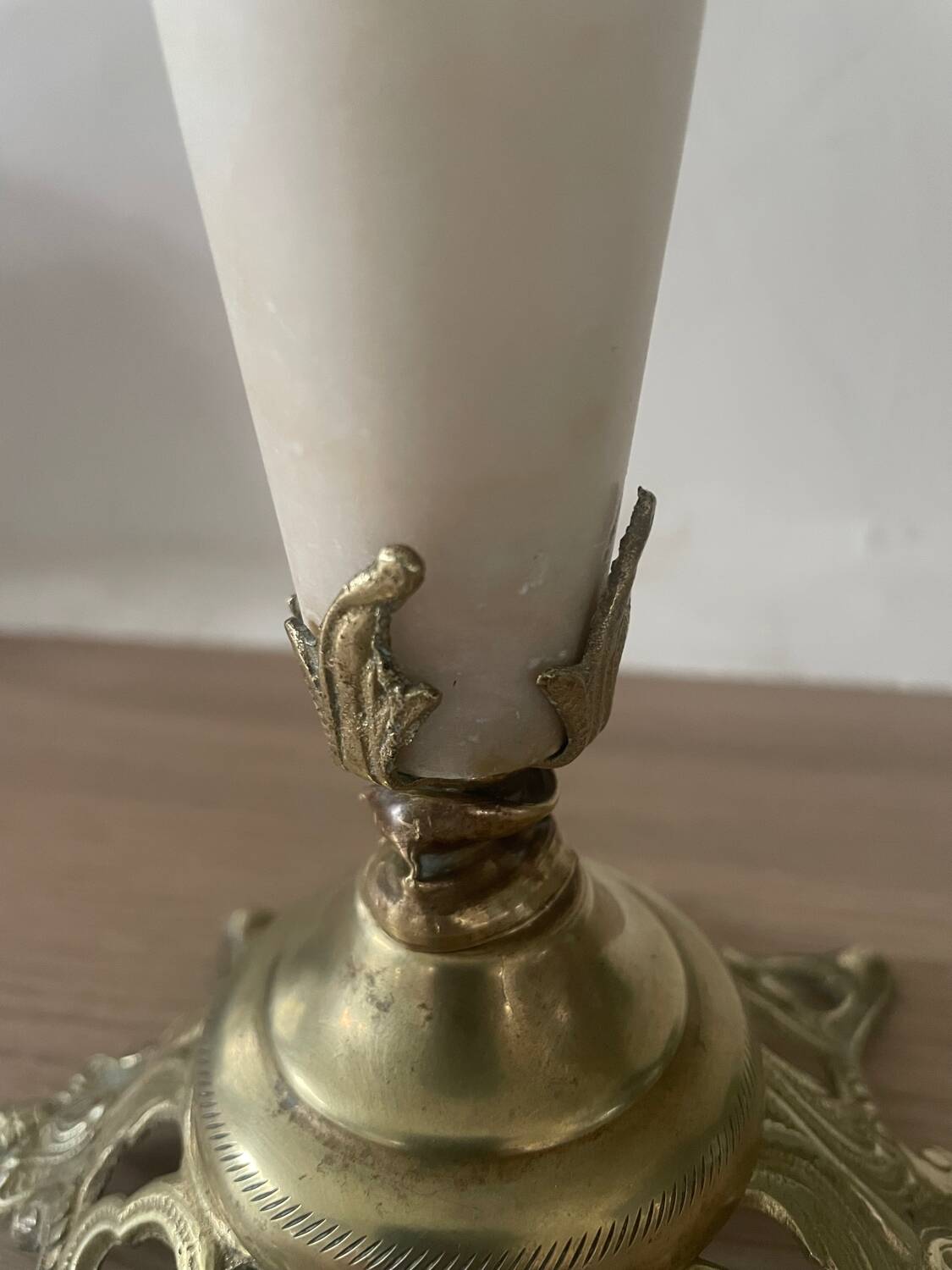 19th century marble, brass and tassel chandelier