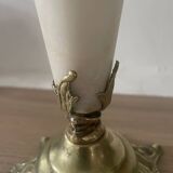 19th century marble, brass and tassel chandelier