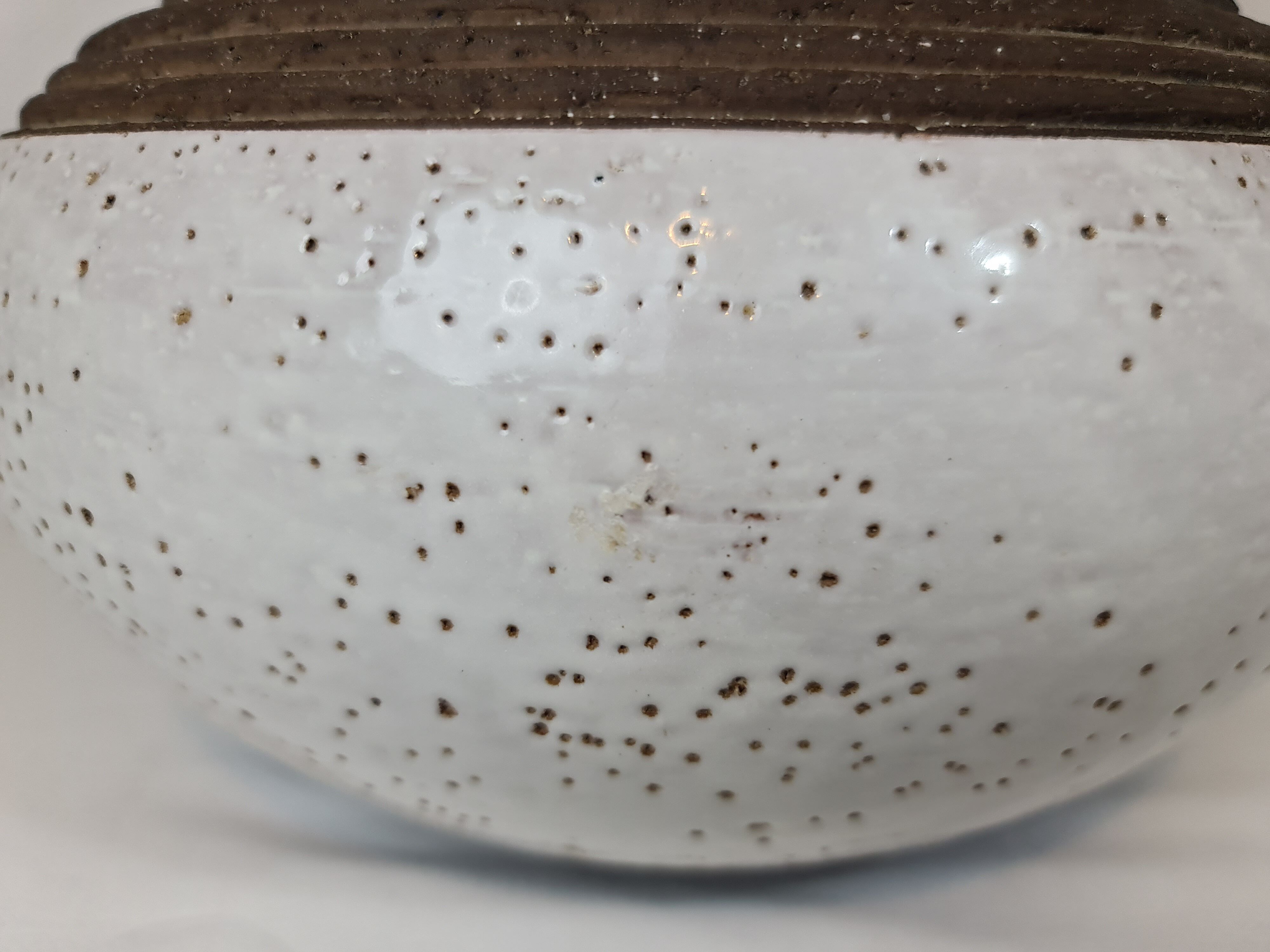 Large enamelled ceramic lamp 1970s