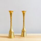 Pair of brass candlesticks by Jens H. Quistgaard