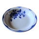 Round hollow plate Corsica Digoin Sarreguemines Blue Art Deco