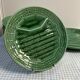 Flat earthenware asparagus set and 8 Sarreguemines plates