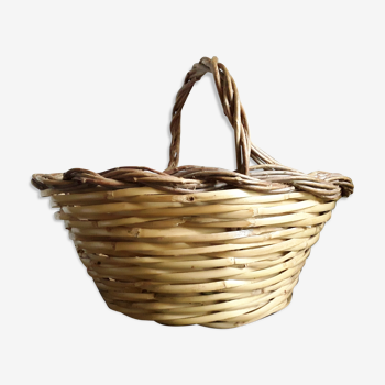 Panier rotin et osier vintage