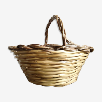 Vintage rattan and wicker basket