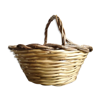 Vintage rattan and wicker basket