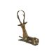 Deer sculpture copper reclining deer with antlers sarreid ltd 30cm