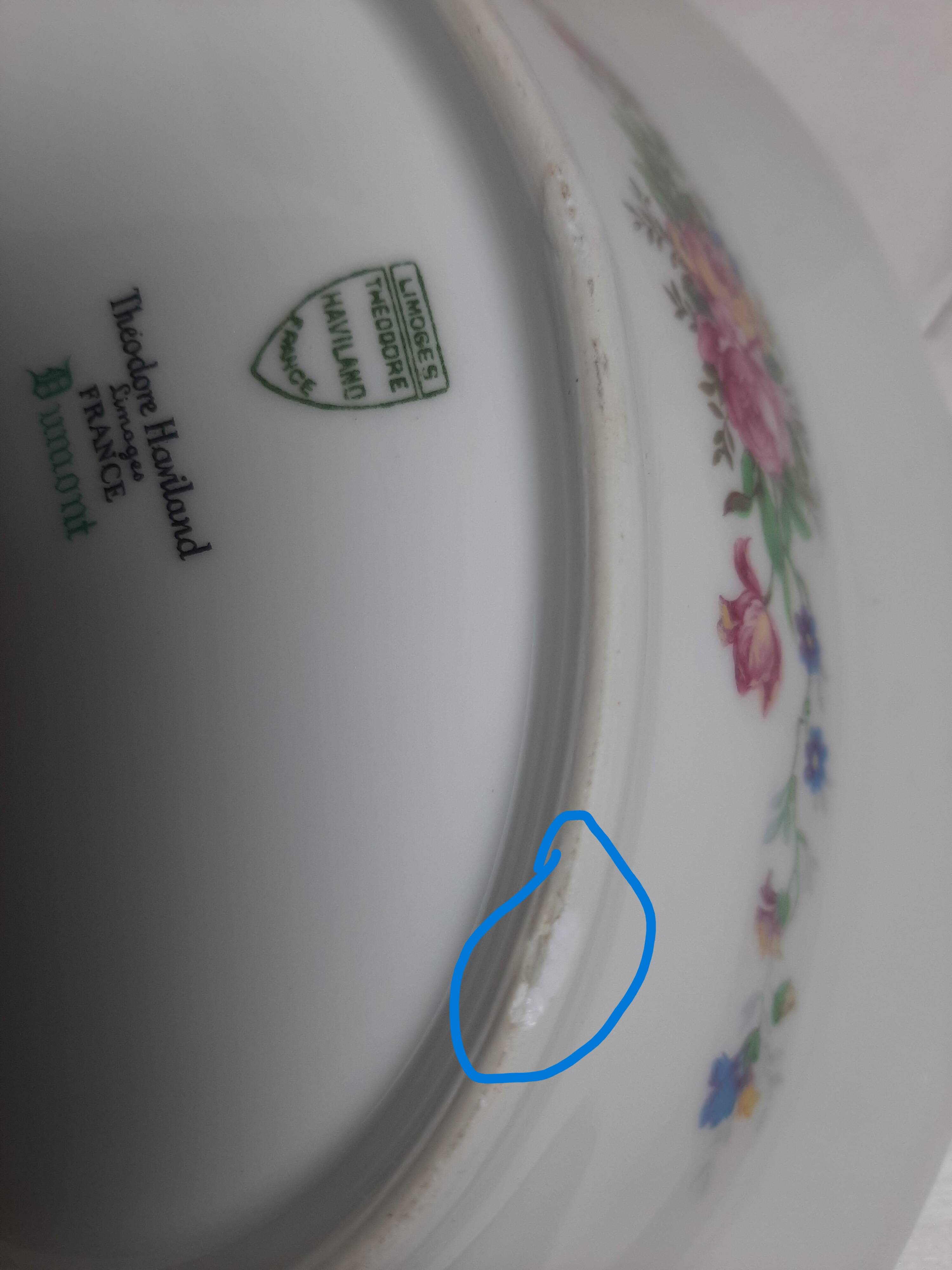 Shallow plate Théodore Haviland Limoges early 19th century