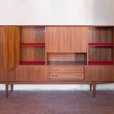 Arno wooden sideboard, Scandinavian teak wood sideboard, vintage storage unit
