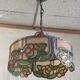 Tiffany-style glass and lead suspension - mid 20th century.