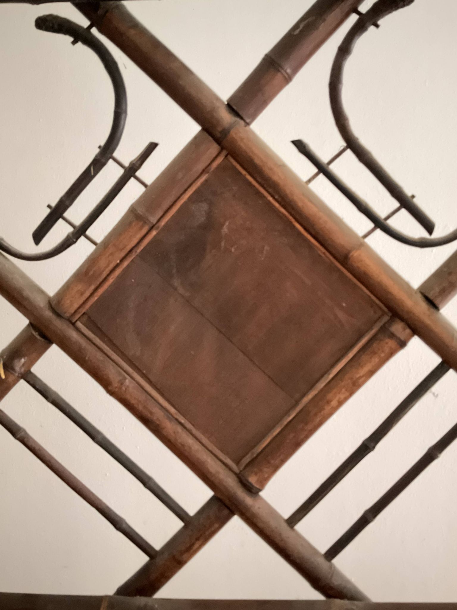 Coat rack for hats and umbrellas, bamboo, 19th century.