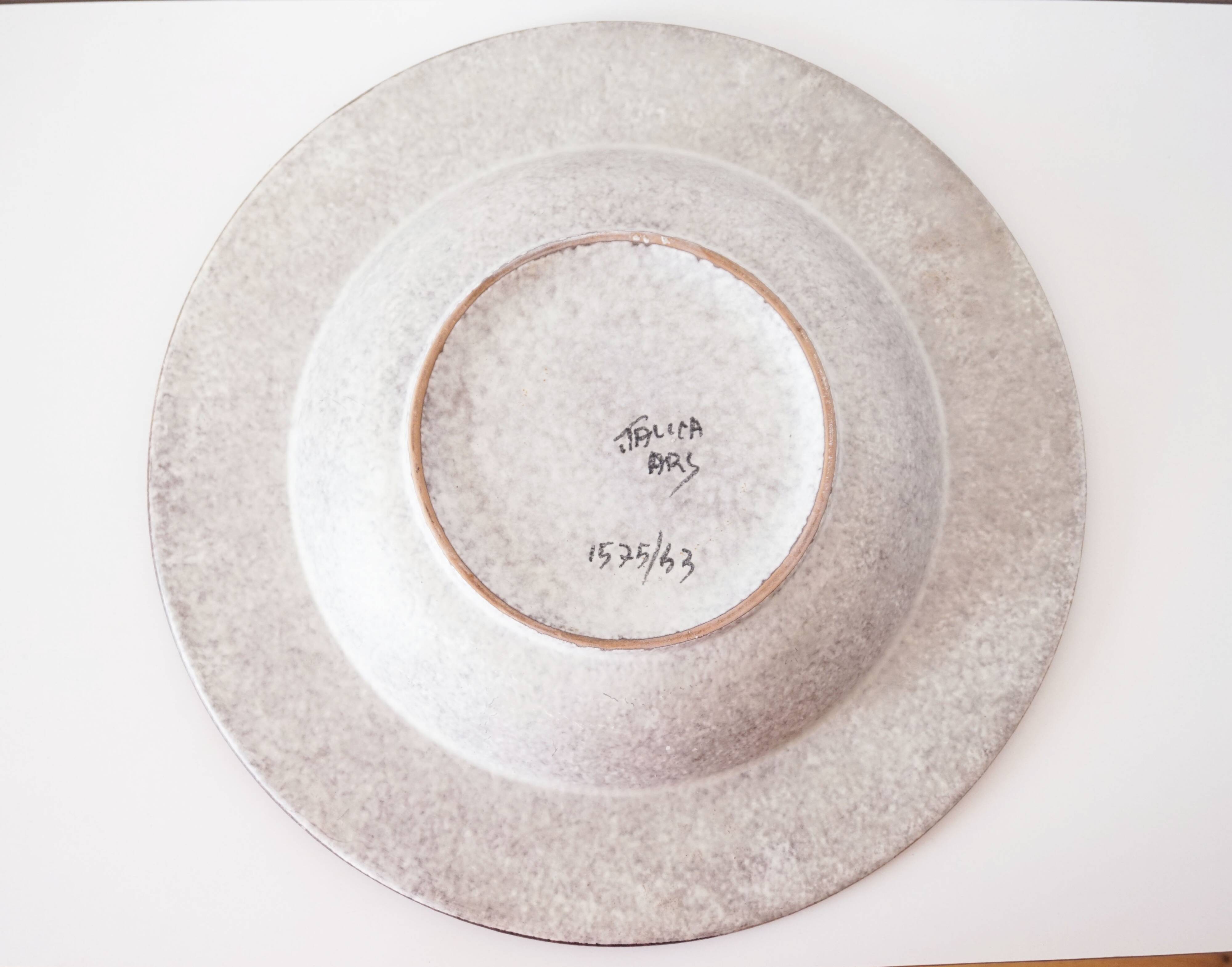 Large Italica ARS ceramic dish Italy 1960