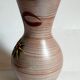 German ceramic vase west-germany with two flowers model n°1256
