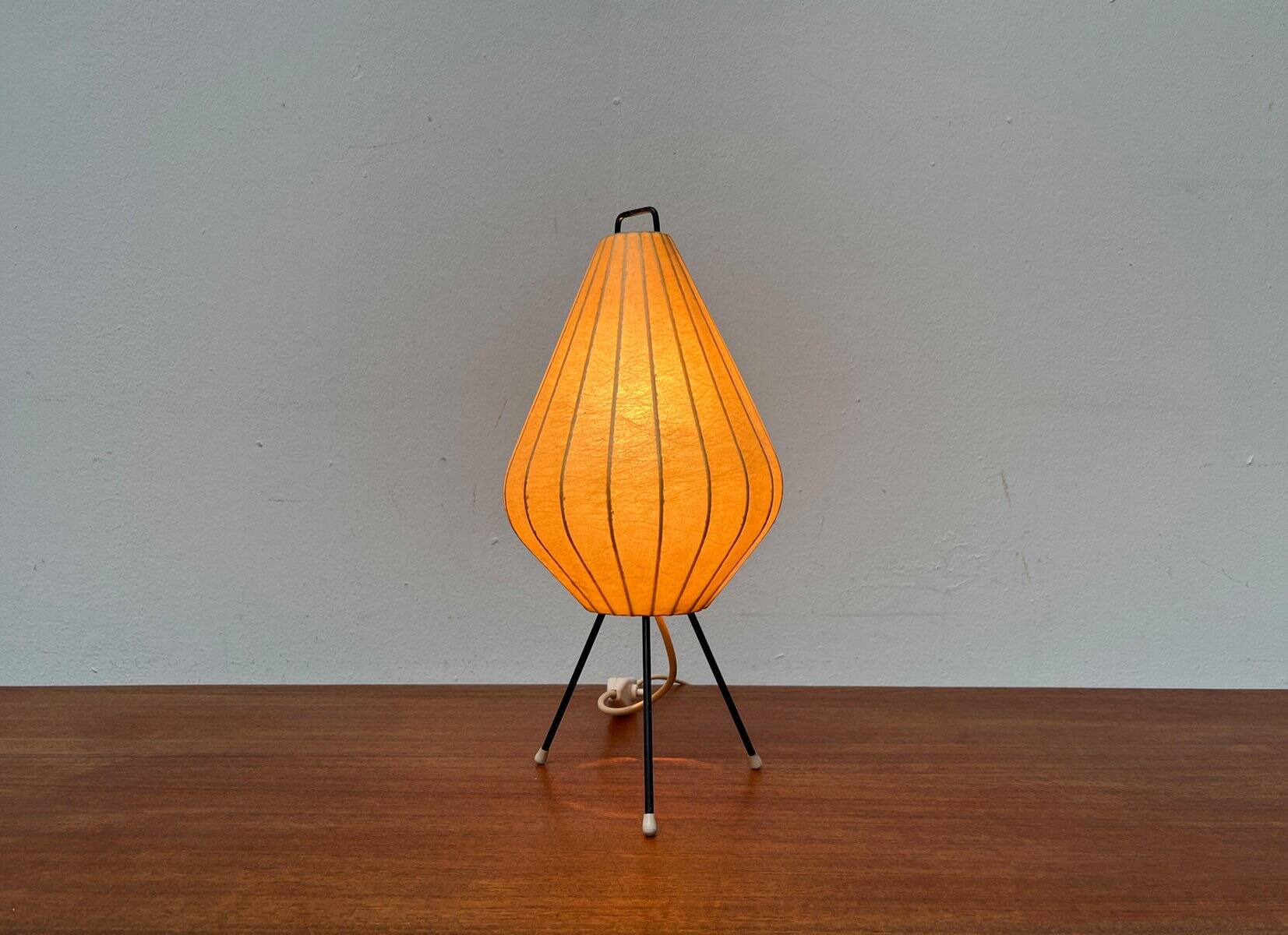 Mid-century minimalist tripod table lamp Cocoon by Artimeta, 1960s.