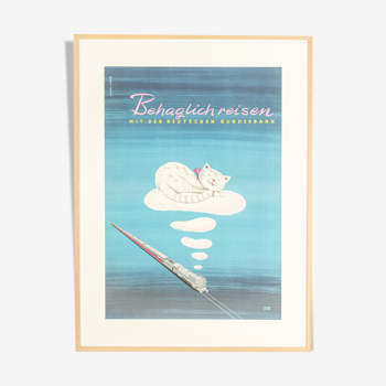 Affiche des années 1950 « Behaglich reisen »