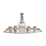 Silver and crystal liquor service