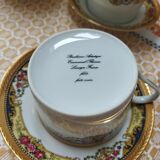 Cups and sugar bowl porcelain Limoges