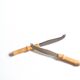 Set of 2 cheese knives bamboo handle, 60s