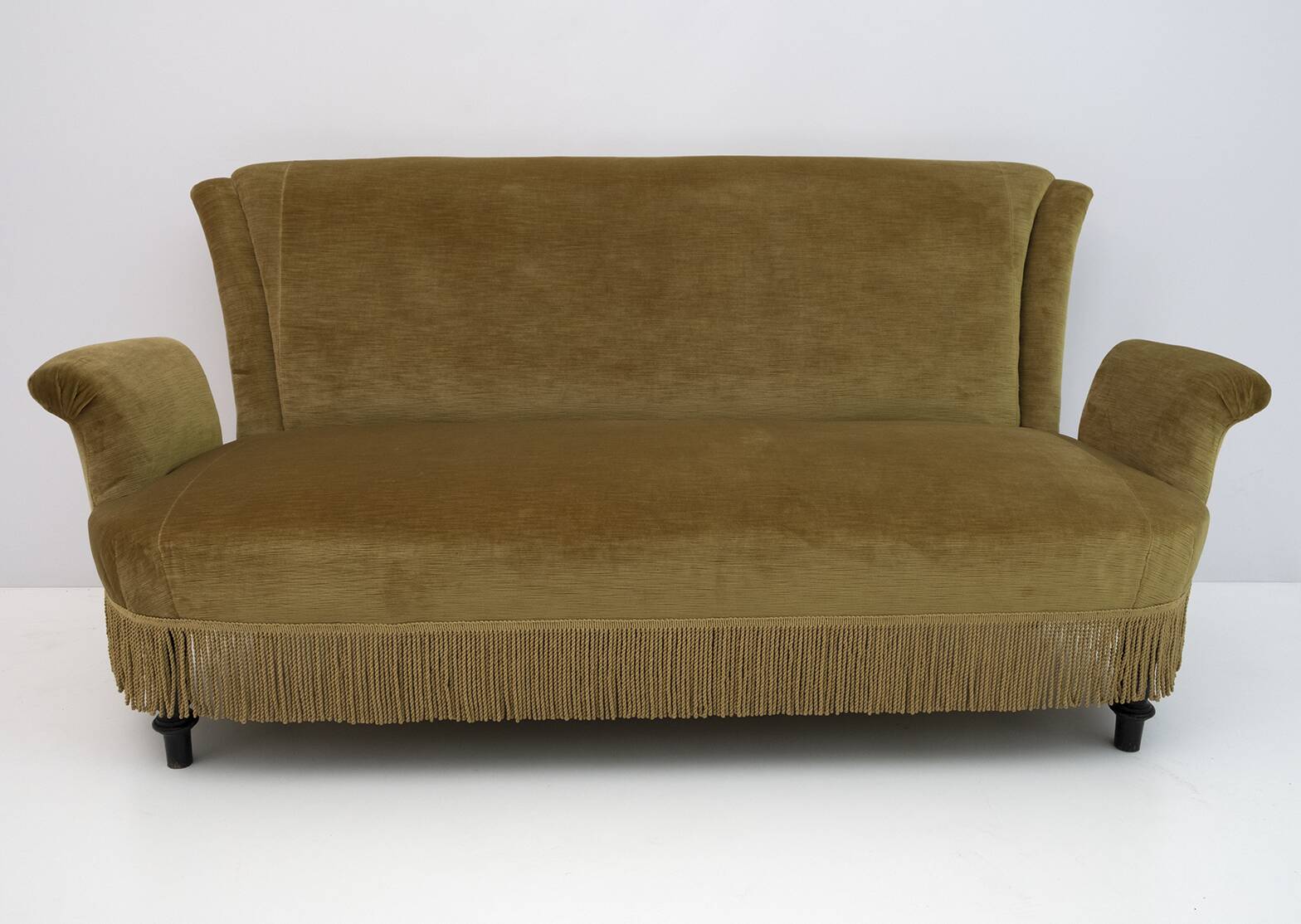 Rare canapé en velours Napoléon III du XIXe siècle