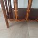 Vintage library 4 levels - wood, bamboo and rattan - retro 80s