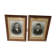 Pair of wooden frames with signed photos, 1923