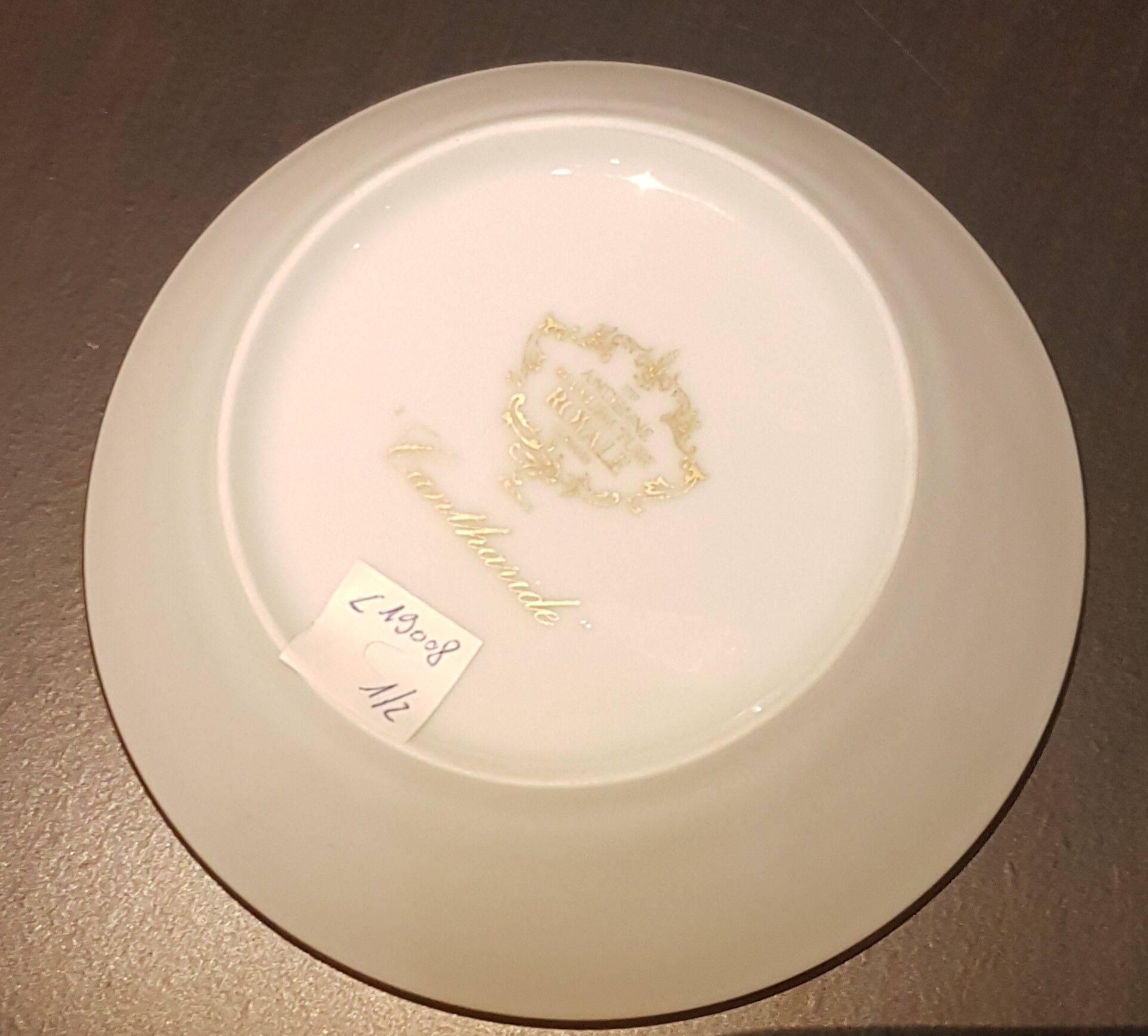 Porcelain cup and cup, royal manufacture of Limoges