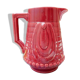 Burgundy/red ceramic pitcher