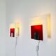 Minimalist Postmodern Wall Lights by Nafa Nybro Armaturfabrik, Sweden 1980s
