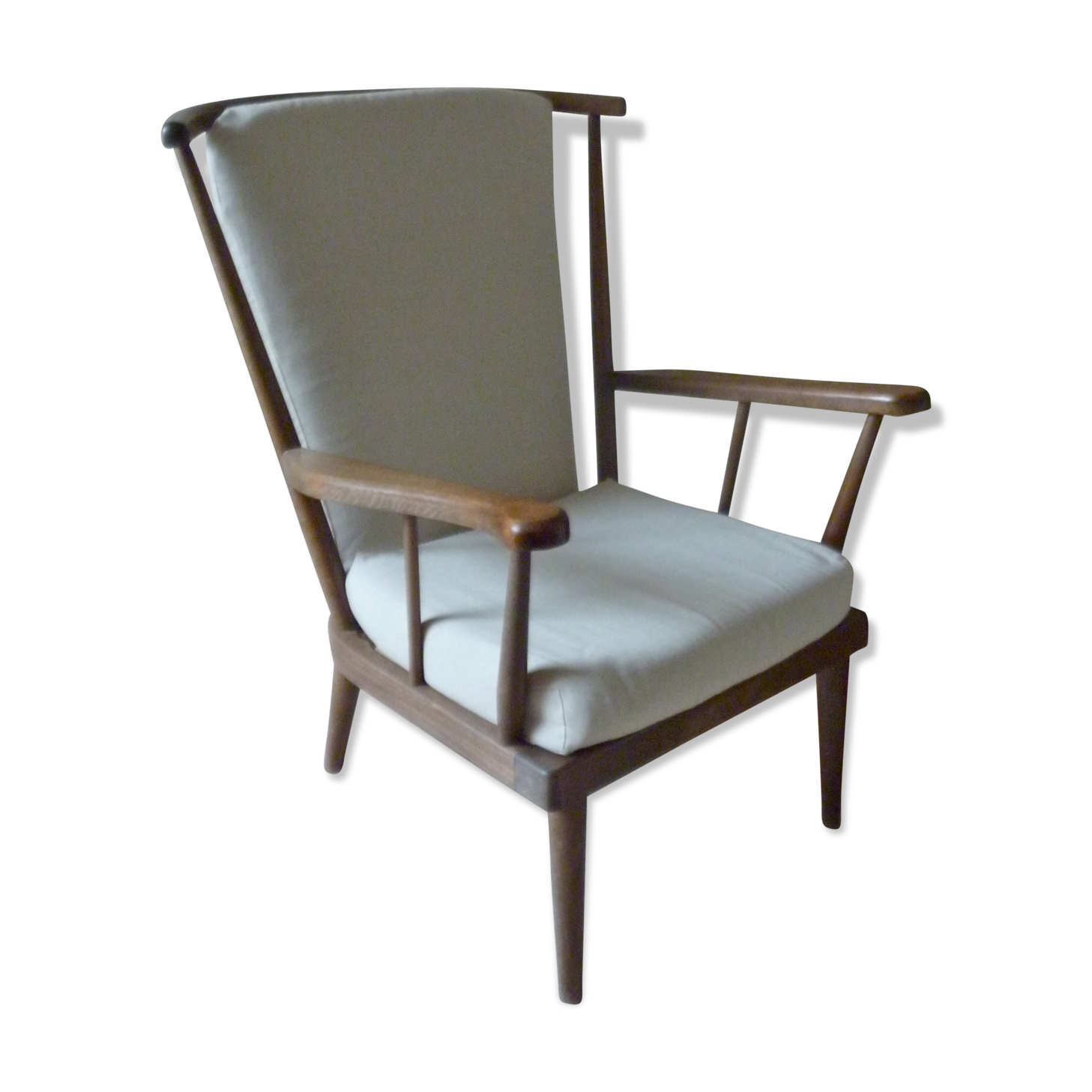 Fauteuil en bois dossier éventail baumann