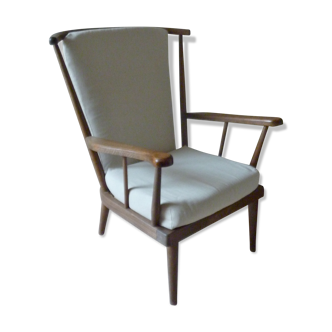 Fauteuil en bois dossier éventail baumann