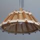 Vintage pendant lamp in wood and canvas 1970