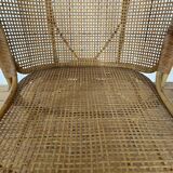 Vintage rattan and canning armchair