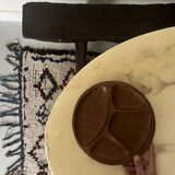 Teak aperitif tray plate, design 1960 Denmark