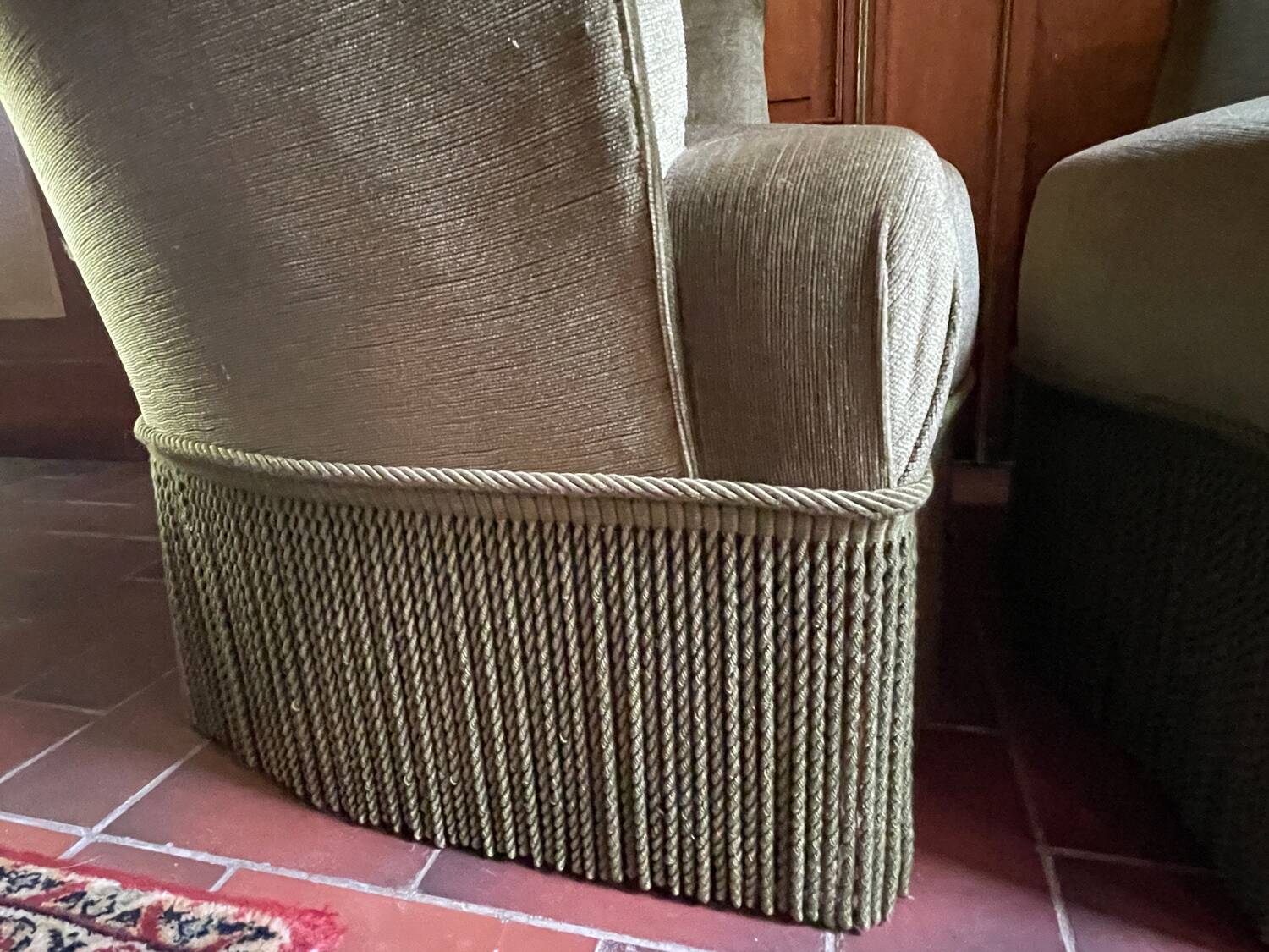 Pair of toad armchairs