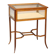 Showcase table in mahogany with bevelled glass.