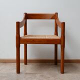 Italian Mid-Century Carimate Rush Armchair by Vico Magisretti